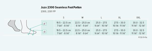 Juzo 2300 Seamless Foot Portion